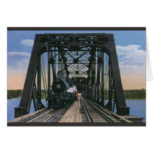 Train de transport Vintage voyage sur le pont