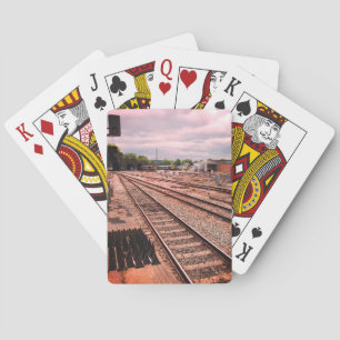 Train depot playing cards