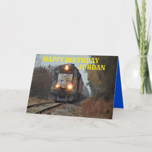 Train descendant la carte de voeux Tracks