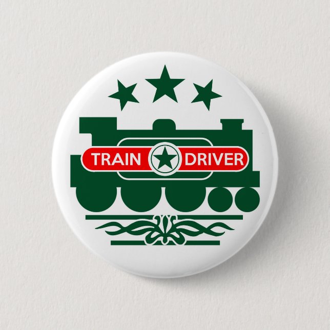 Train Driver 2 Inch Round Button (Front)