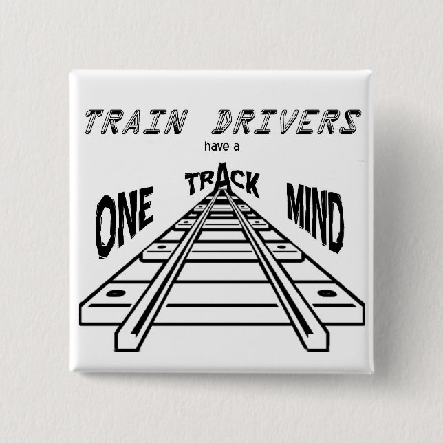Train Drivers 2 Inch Square Button (Front)