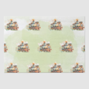 Train Engine Birthday Tissue Paper