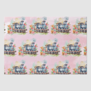 Train Engine Girl  Birthday  Tissue Paper