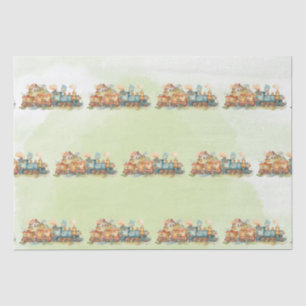 Train Engine Girl  Birthday  Tissue Paper