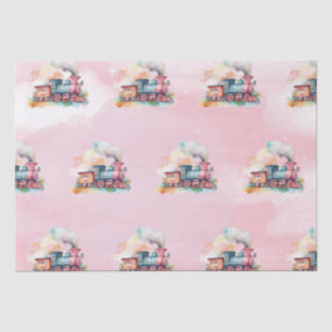 Train Engine Girl Birthday  Tissue Paper