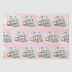 Train Engine Girl  Birthday  Tissue Paper