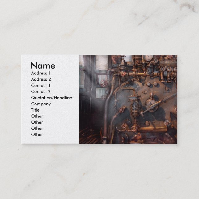 Train - Engine - Hot under the collar Business Card (Front)