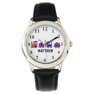 Train Engine Personalized name Boys Watch