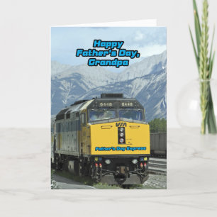 Train  Father's Day Express to Grandpa Card