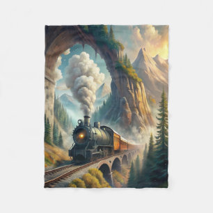 Train Fleece Blanket