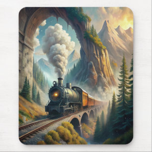 Train Fleece Blanket Mouse Pad