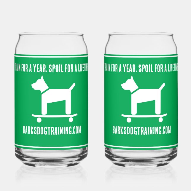 Train for a Year Spoil for a Lifetime Dog Glass (Front)
