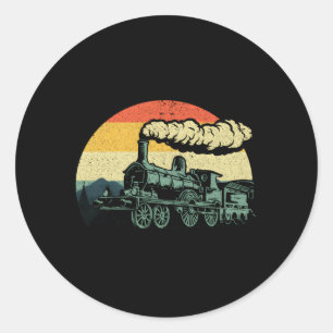 Train For Steam Engine Railroad Model Classic Round Sticker