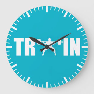 TRAIN - Gym Motivation Large Clock