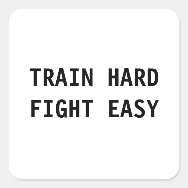 Train Hard, combat Easy Sticker (Devant)