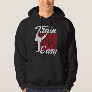 Train Hard Fight Easy Aikido Karate Jiu Jitsu  1 Hoodie