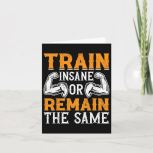 Train Hard Graphic For Bodybuilding Fans Card