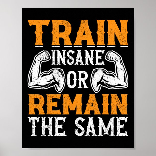 Train Hard Graphic For Bodybuilding Fans  Poster (Front)