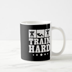 Train Hard Graphic Gym Fitness Training Weight Tra Coffee Mug