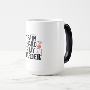Train Hard Pray Harder – Christian Fitness Motivat Magic Mug