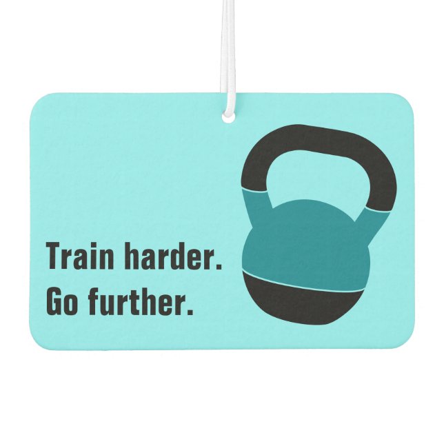 Train Harder, Go Further - Electric Blue Air Freshener (Front)