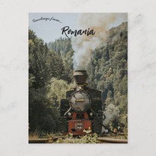 Train in Maramureș Romania Postcard
