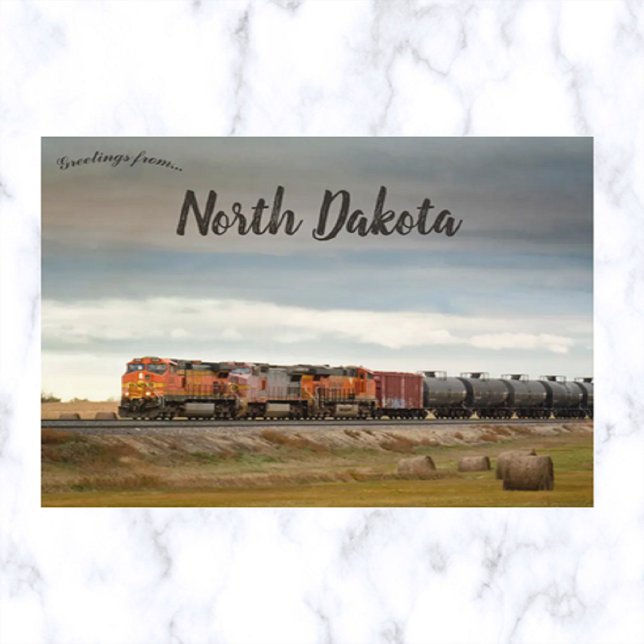 Train in North Dakota Postcard (Creator Uploaded)