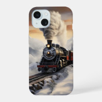 Train in Snowy Mountains