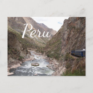 Train Inca à Machu Picchu au Pérou carte postale