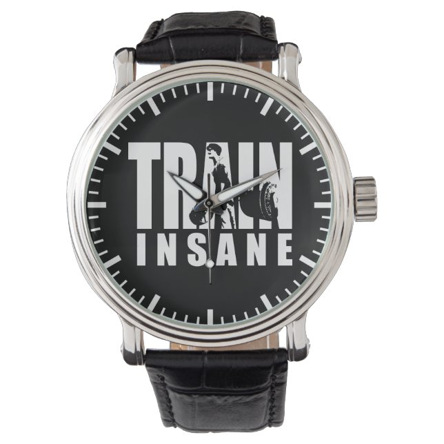 TRAIN INSANE - Deadlift - Gym Workout Motivational Watch (Front)