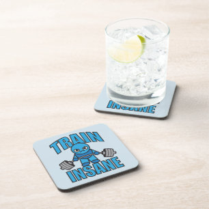TRAIN INSANE Kawaii Weightlifter Deadlift Workout Coaster