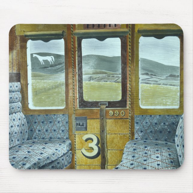 Train Landscape (by Eric Ravilious) Mouse Pad (Front)