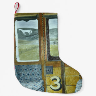 Train Landscape (by Eric Ravilious) Small Christmas Stocking