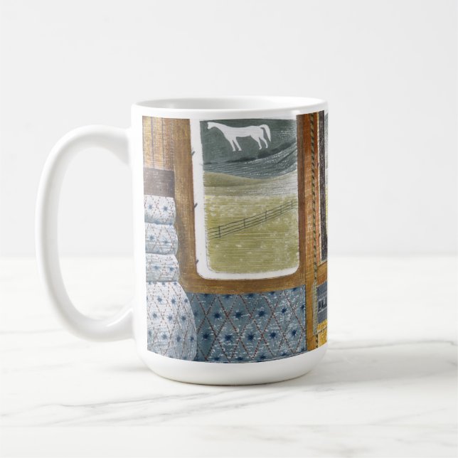 Train Landscape Landscape By Eric Ravilious Coffee Mug (Left)