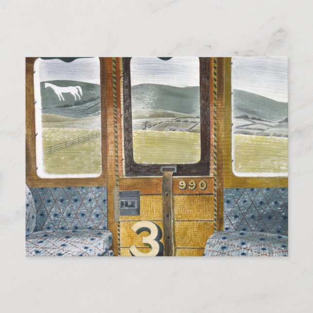 Train Landscape Landscape By Eric Ravilious Postcard (Front)