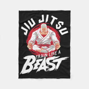 Train Like A Beast - Brazilian Jiu Jitsu Mma Bjj K Fleece Blanket