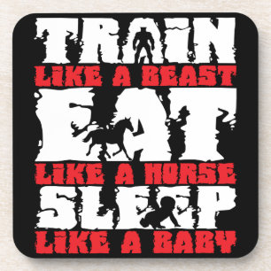 Train Like A Beast - Gym and Fitness Motivation Coaster