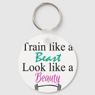 Train like a beast keychain