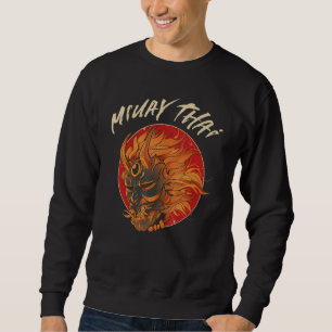 Train Like A Beast Muay Thai Thai Boxing Oni Mask Sweatshirt