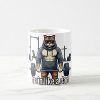 Train Like A Dad - Funny Cat Dad Mug| Father's Day