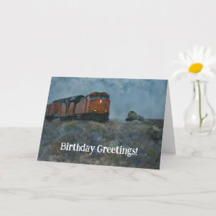 Train Locomotive Funny Pun Birthday Card
