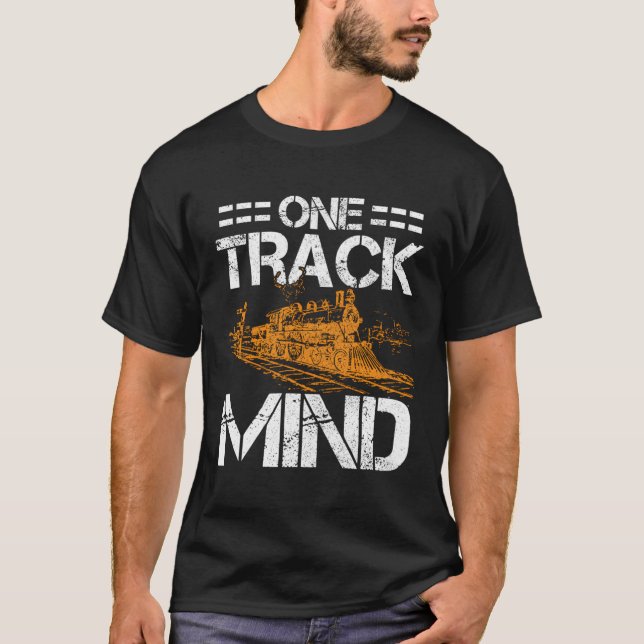 Train Locomotive Model Railroad Train T-Shirt (Front)