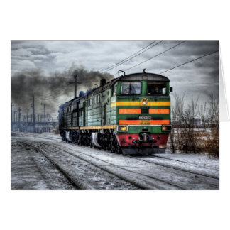 Train Locomotive Winter Russia Photo Note