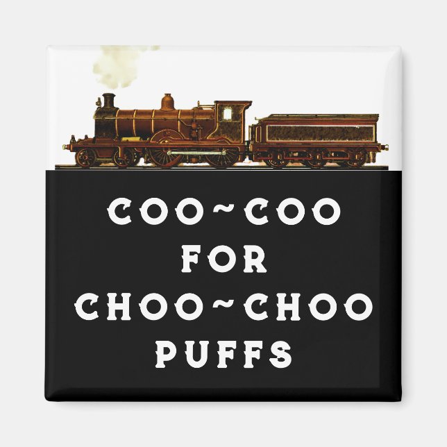train lover gifts magnet (Front)