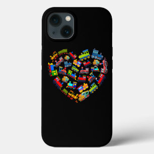 Train lover heart For Toddler Boys Kids Train iPhone 13 Case