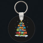 Train Lover Xmas Tree Santa Christmas Train  Keychain<br><div class="desc">Train Lover Xmas Tree Santa Christmas Train</div>