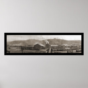 Train Lynchburg VA Photo 1909 Poster