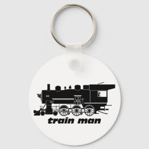 Train Man Model Railroading Keychain