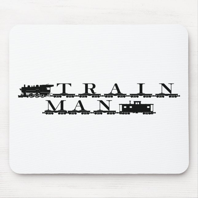 Train man model railroading mouse pad (Front)