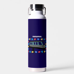 Train Monorail Autism Aspergers Sensory Water Bottle